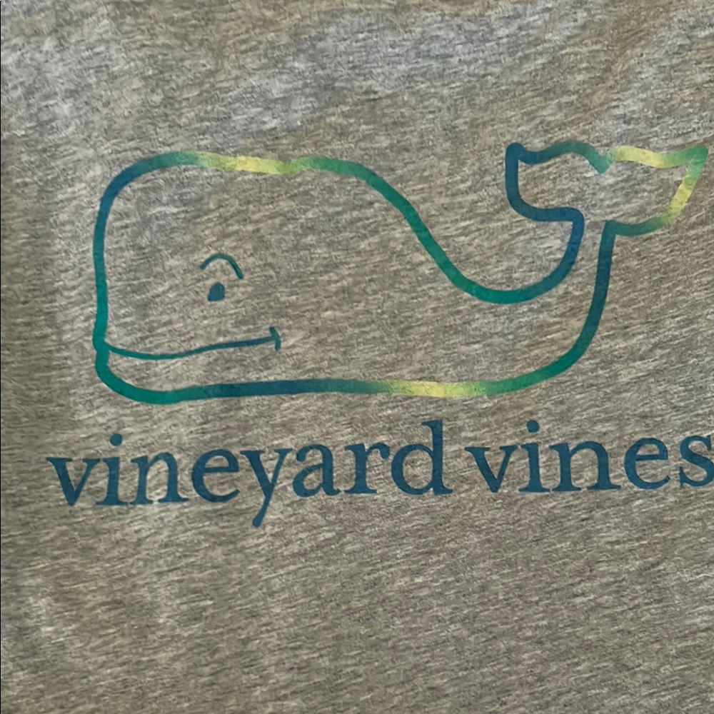Vineyard Vines Heather Gray Long Sleeve with Blue Whale